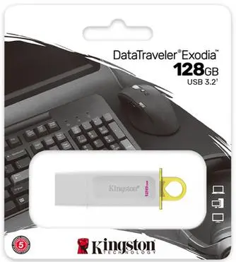 USB-накопитель Kingston DataTraveler Exodia 128GB White